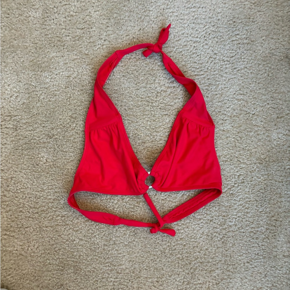 Letarte red bikini tie swim top